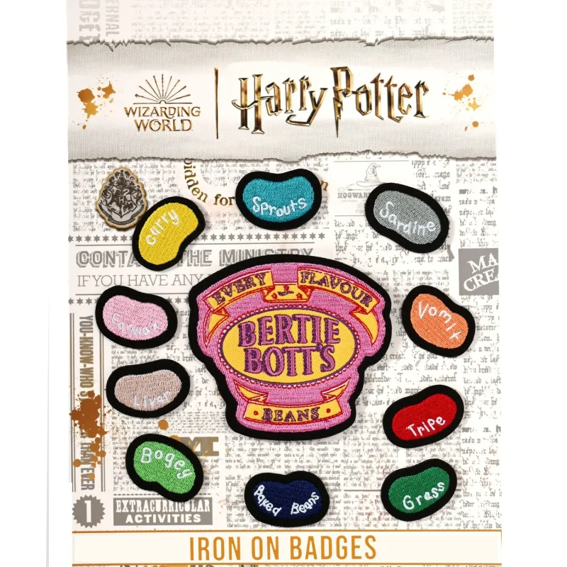 harry potter bertie botts beans iron on patch