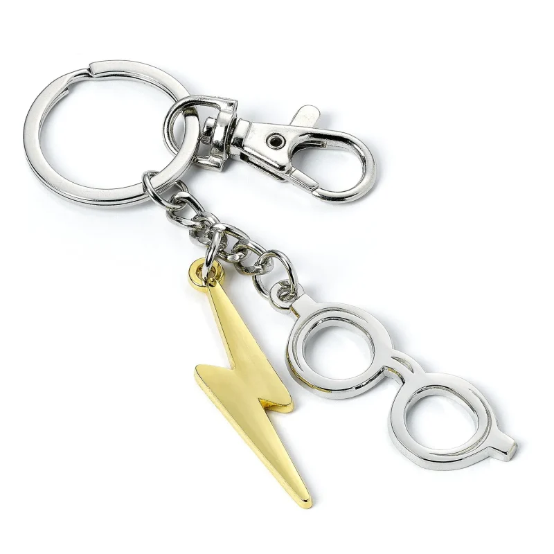 harry potter glasses lightning bolt keyring