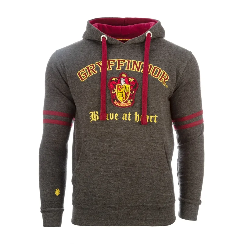 harry potter gryffindor hoodie charcoal maroon crest