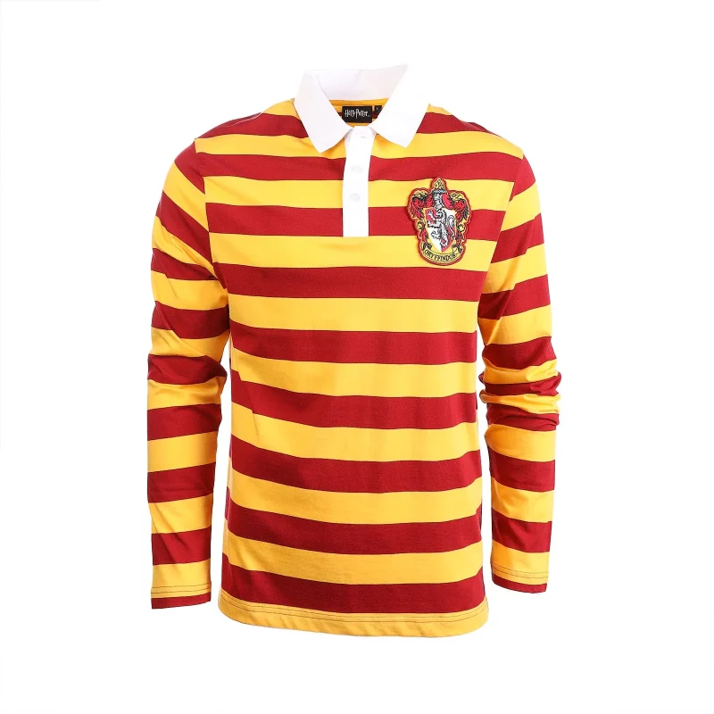 harry potter gryffindor long sleeve rugby shirt for adults