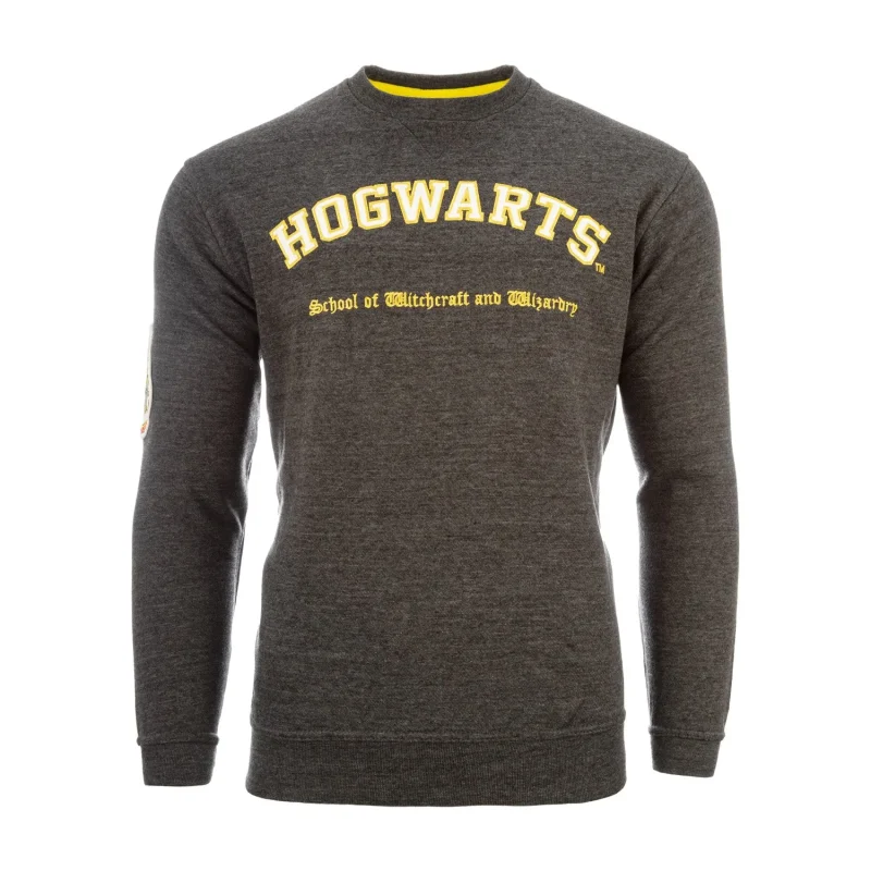 harry potter hogwarts charcoal white sweatshirt