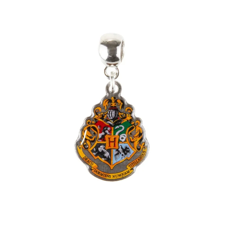 harry potter hogwarts crest gold charm