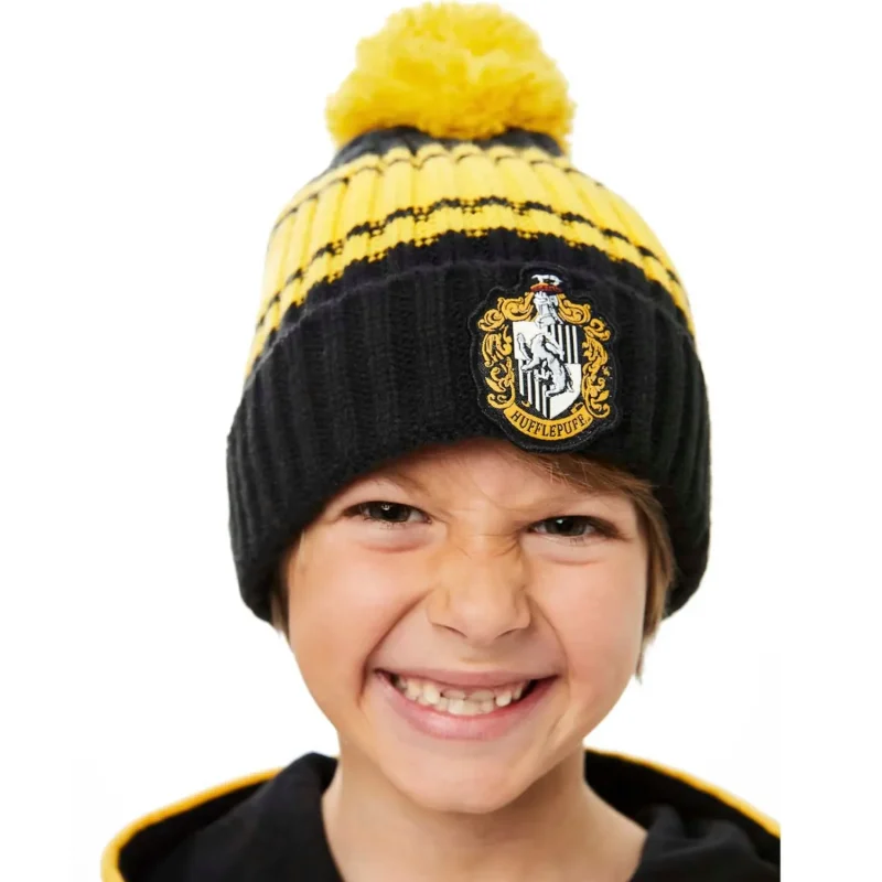 harry potter hufflepuff chunky knit beanie for kids