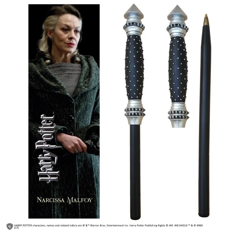 harry potter narcissa wand pen bookmark set