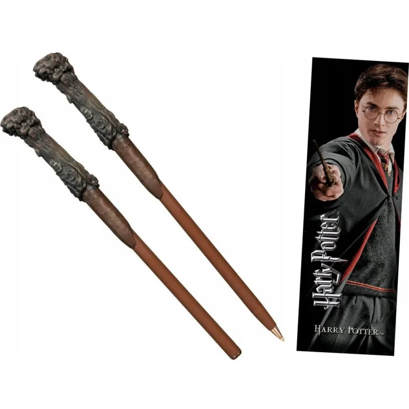 harry potter wand pen bookmark set