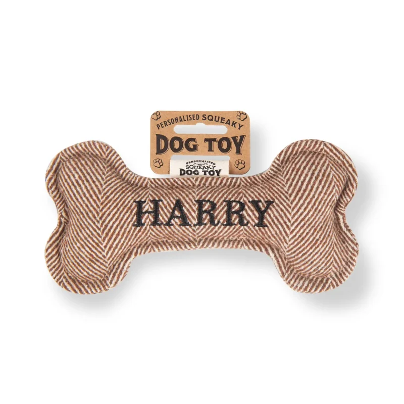 harry s squeaky bone dog toy