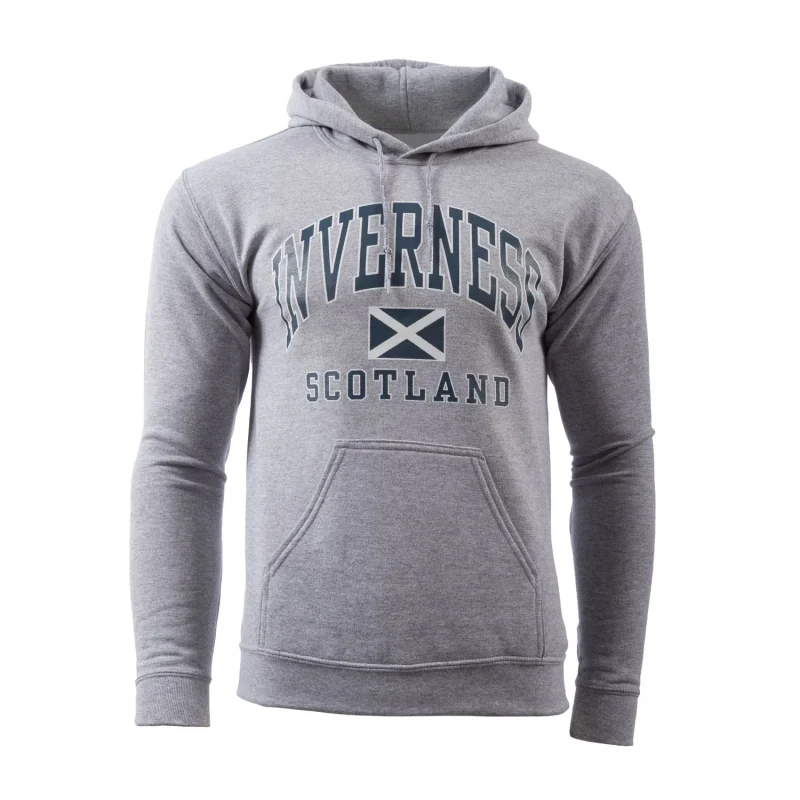 harvard grey print hooded top