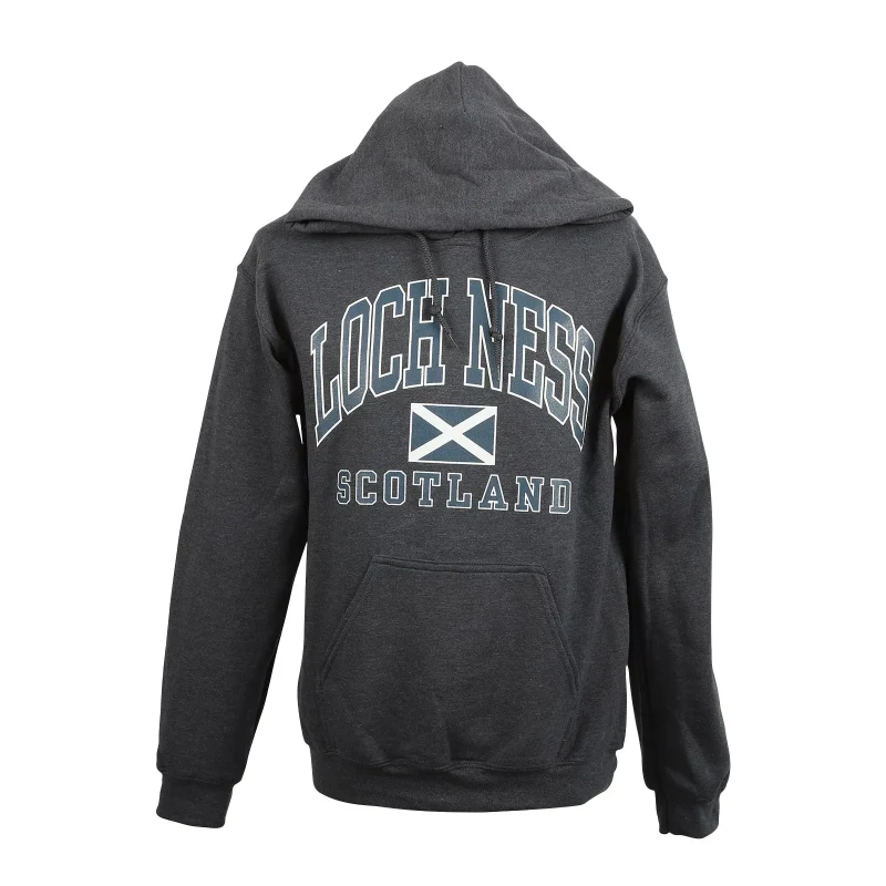 harvard loch ness print hoodie charcoal