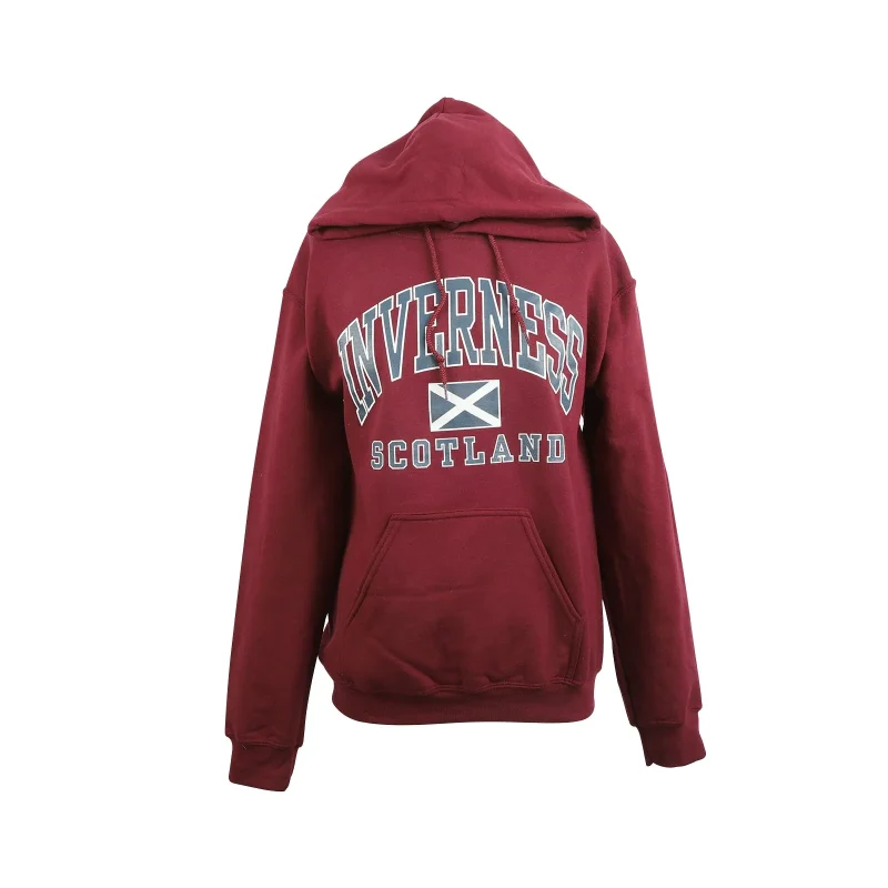 harvard print maroon hooded sweatshirt top