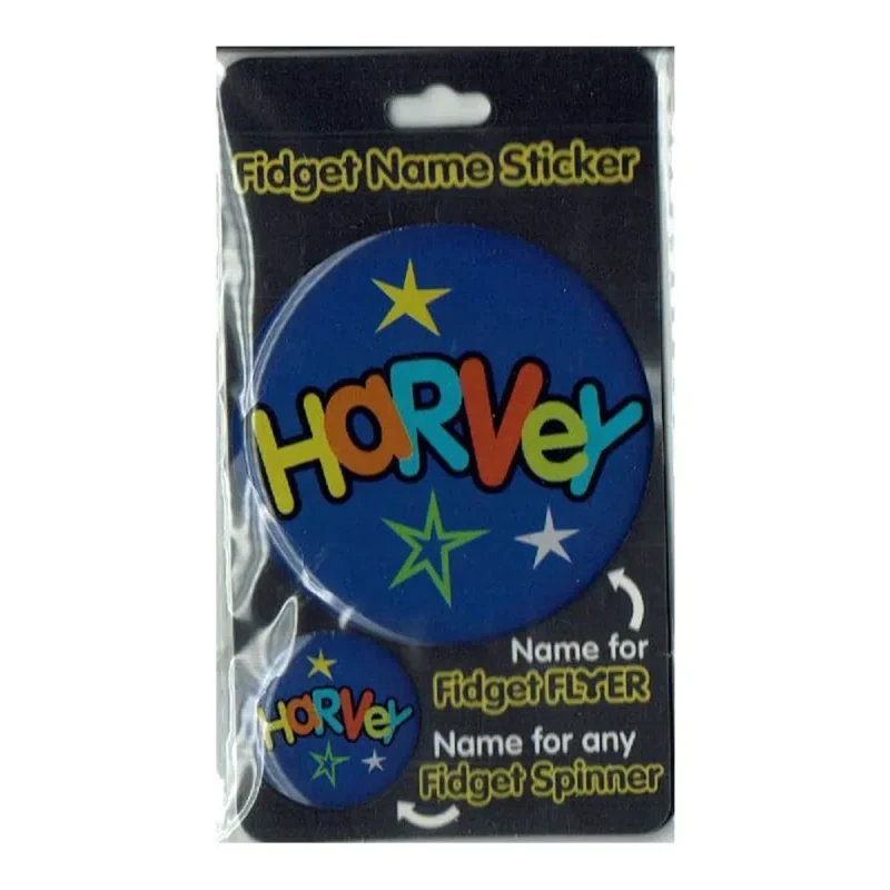 harvey fidget flyer name stickers