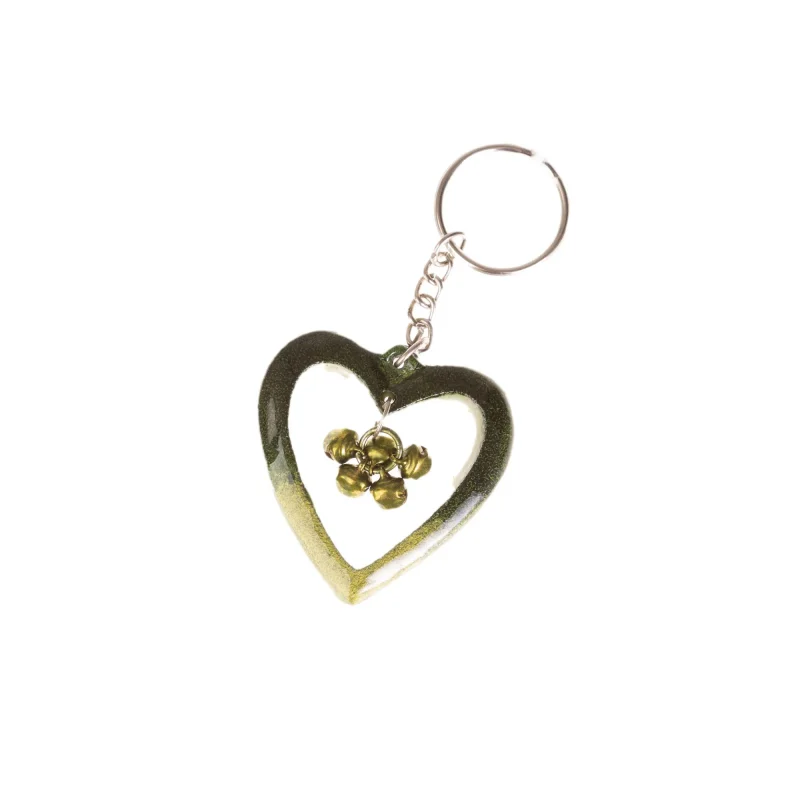 heart charm chime keyring