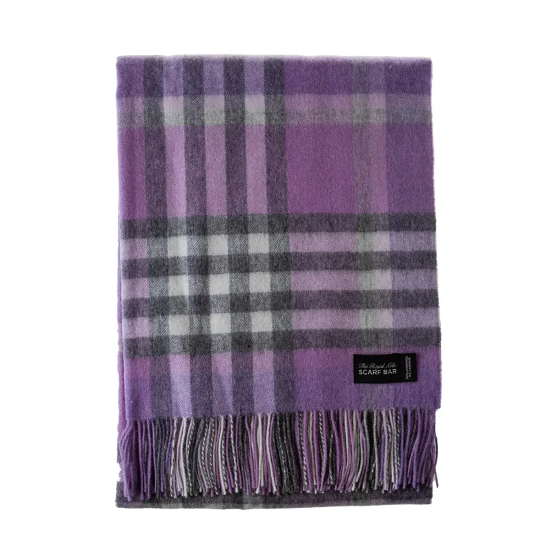 heather chequer tartan 90 cashmere blanket