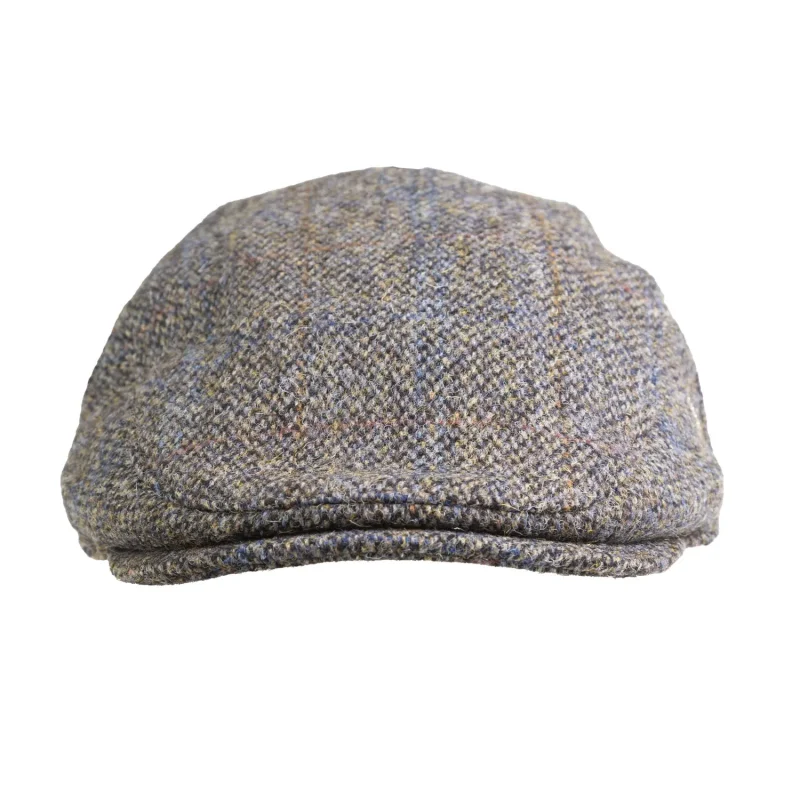 heddle reed grey harris tweed flat cap