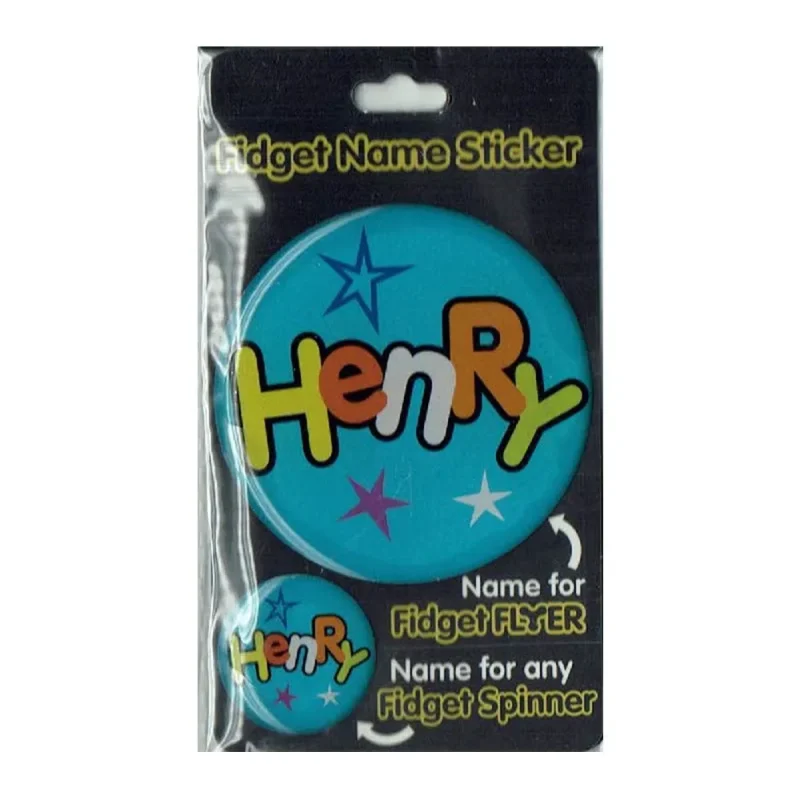 henry fidget flyer name stickers