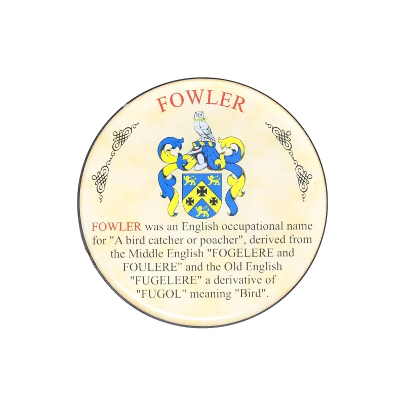 heraldic coaster set fowler design