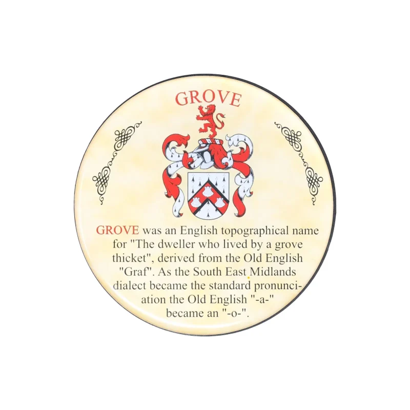 heraldic coaster set grove design