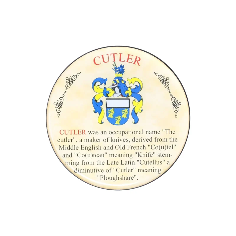 heraldic cutlery coasters set