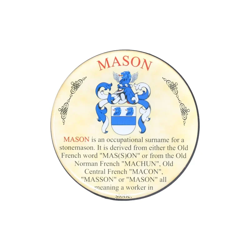 heraldic mason coasters