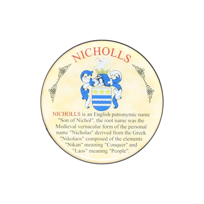 heraldic nicholls coaster set