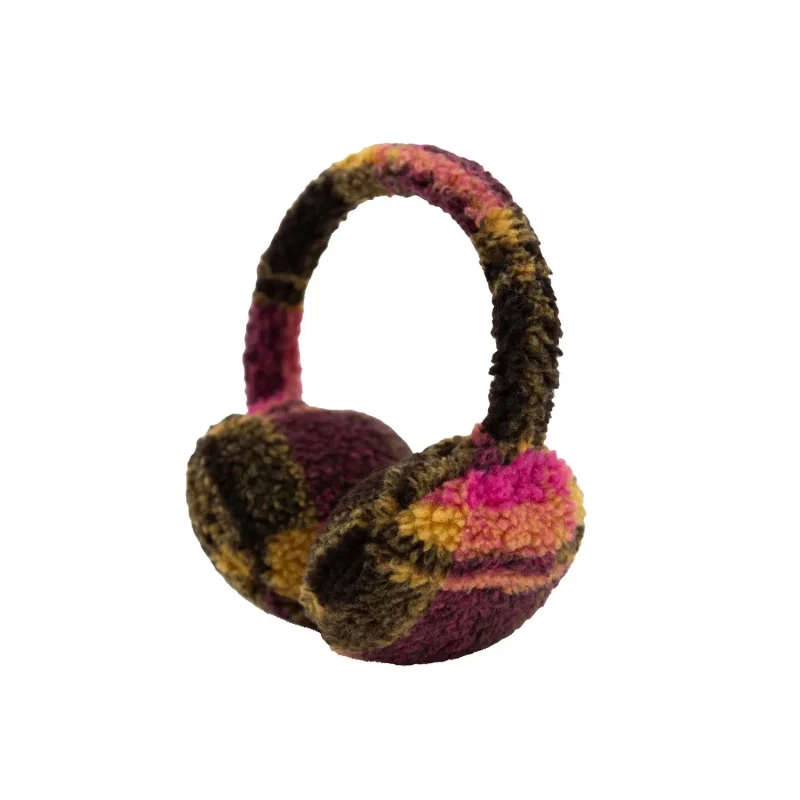 heritage check wool earmuffs