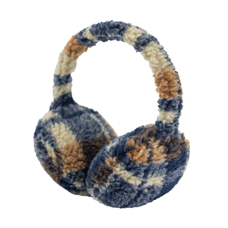 heritage fleece check earmuffs