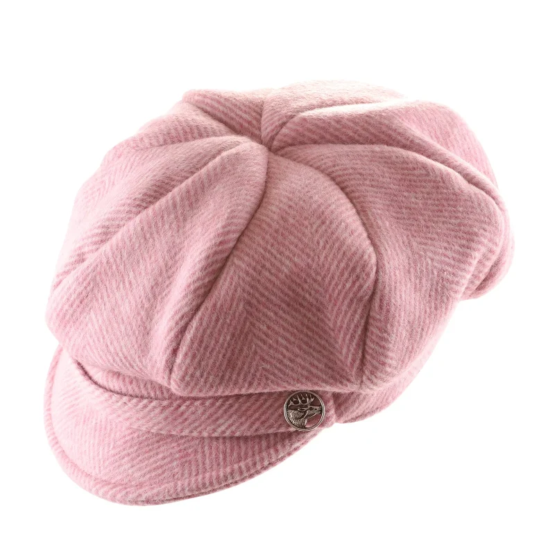 heritage herringbone women s newsboy cap