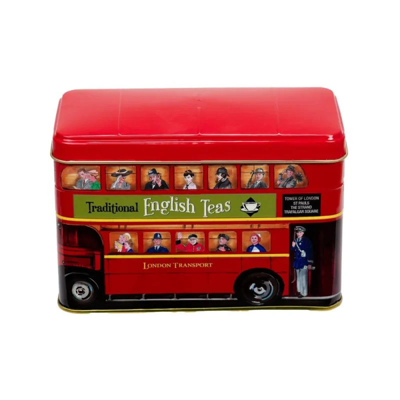 heritage london bus english tea tin