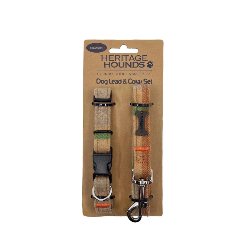 heritage pet collar lead set