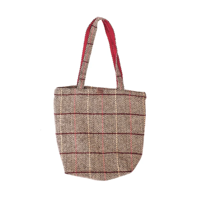 heritage tweed canvas tote