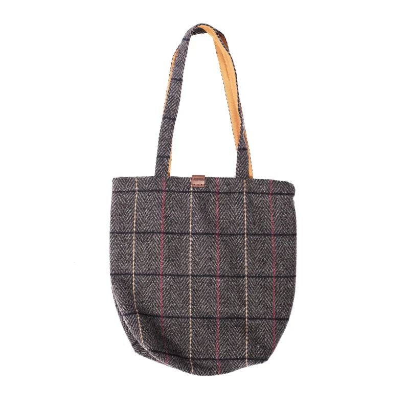 heritage tweed canvas tote bag