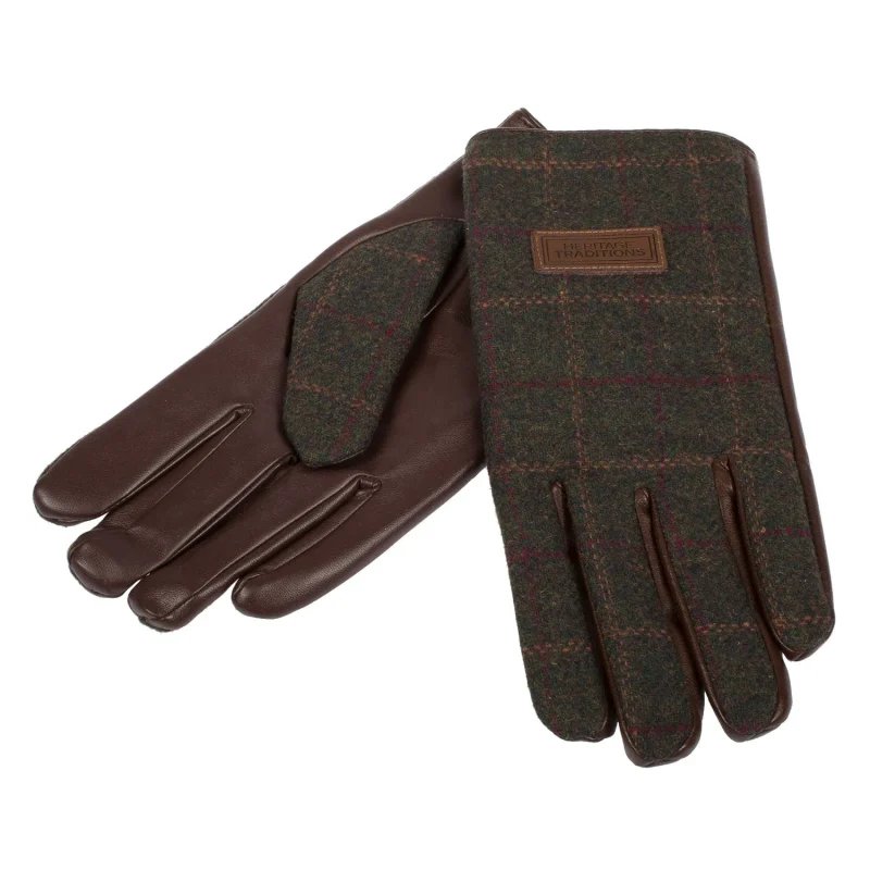 heritage tweed men s gloves gift set