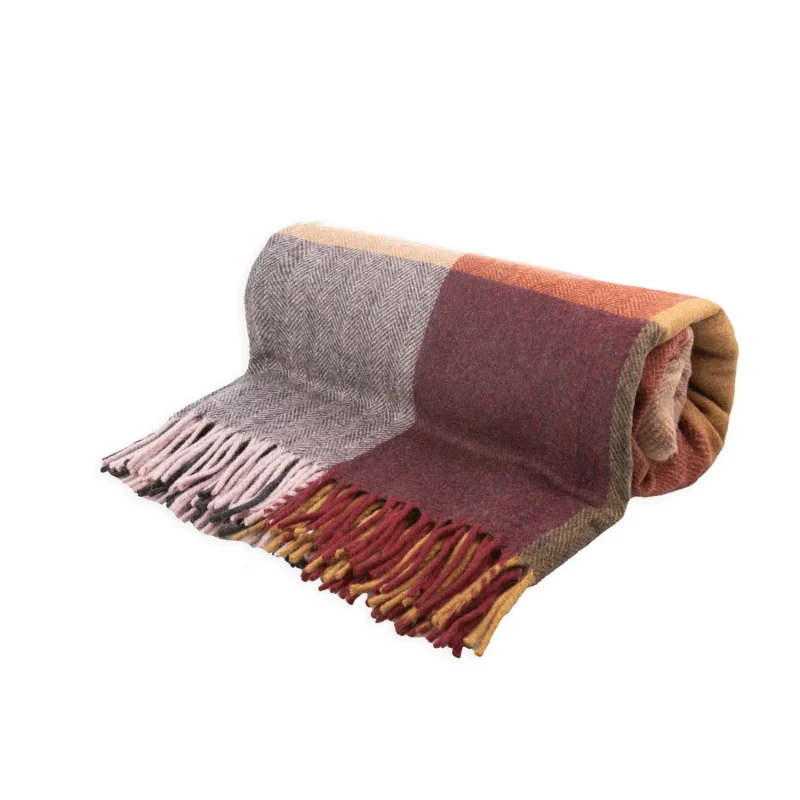 herringbone blanket light spice cozy throw