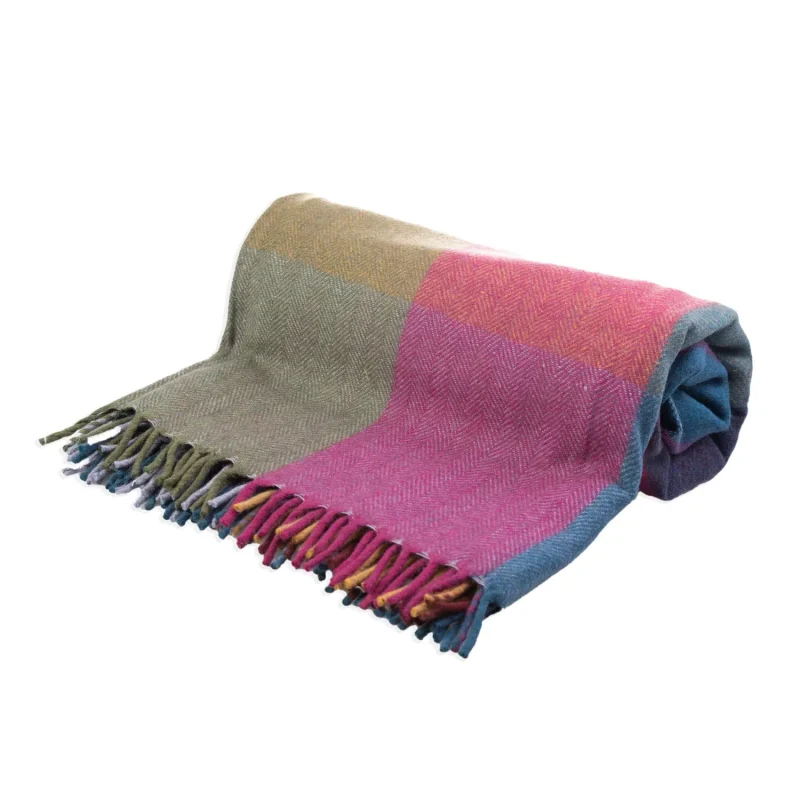 herringbone pastel throw blanket for home