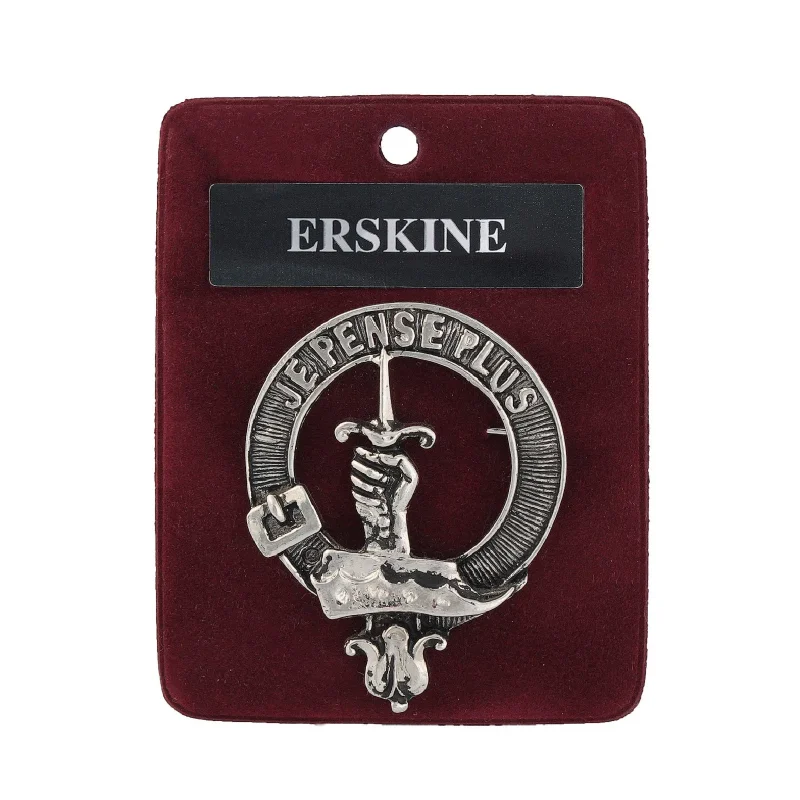 high quality erskine clan pewter badge