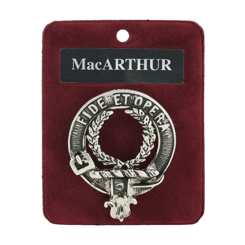 high quality pewter macarthur clan badge