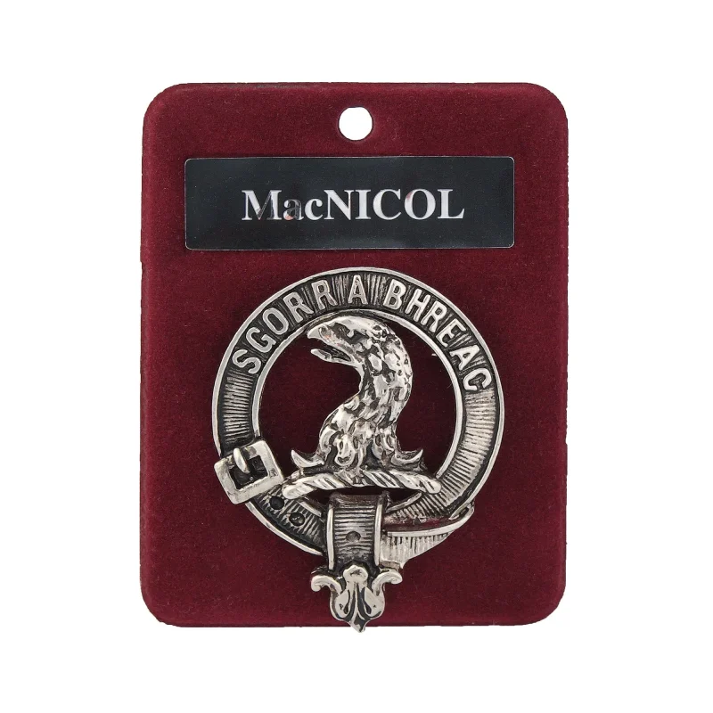 high quality pewter macnicol clan badge