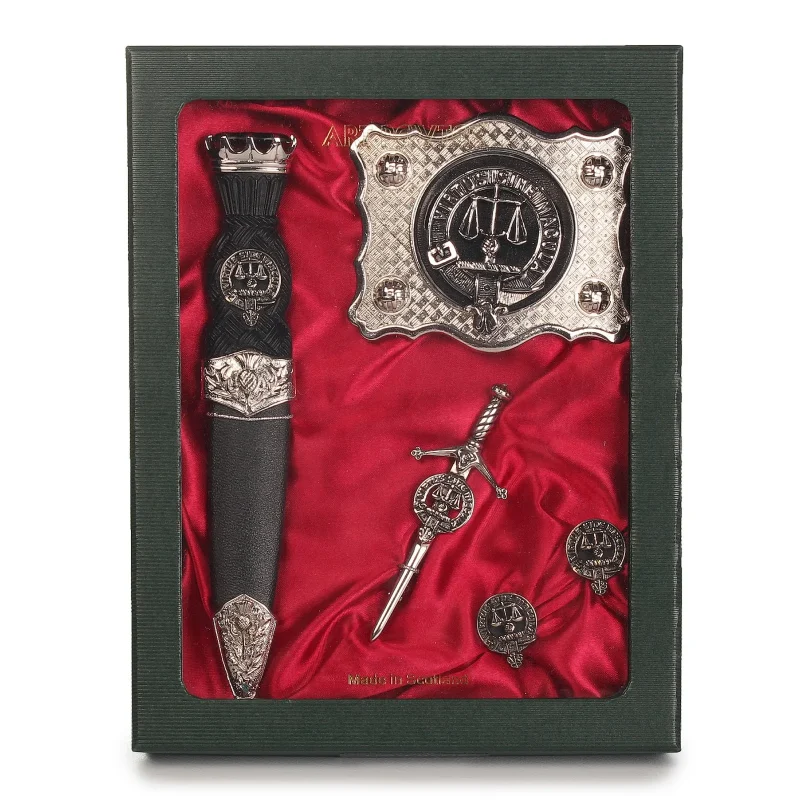 highland art pewter clan russell set