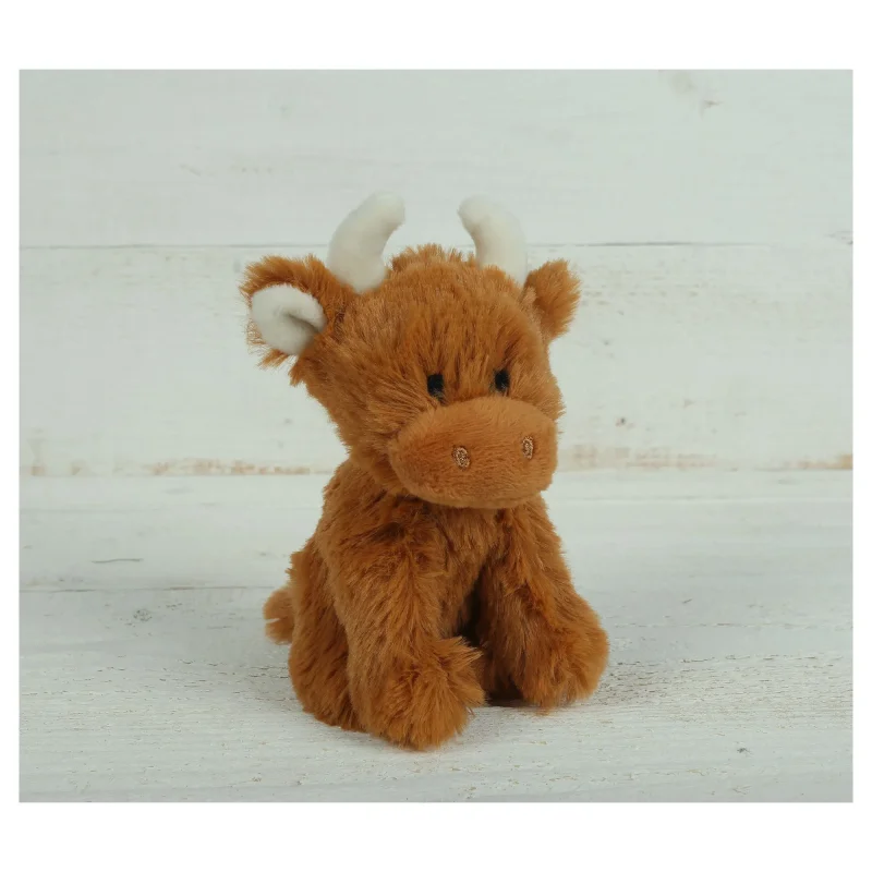 highland coo mini brown plush toy