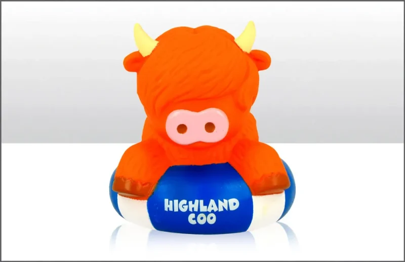 highland cow bath toy rubber fun for kids