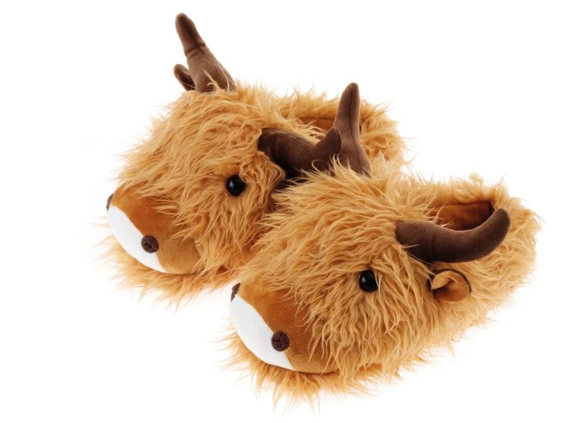 highland cow fuzzy slippers cozy comfort scaled