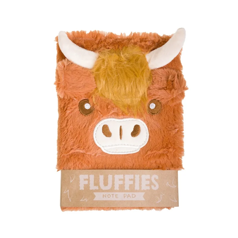 highland cow plushie a5 notebook