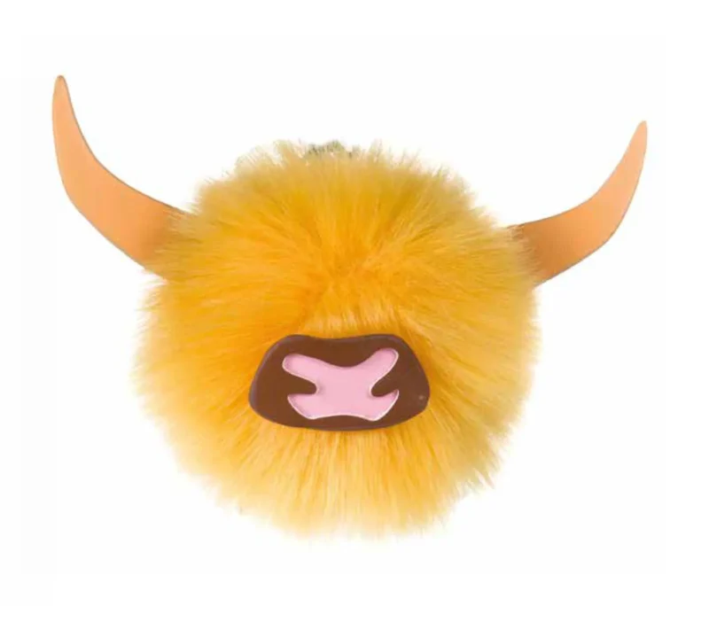 highland cow pom pom decor magnet