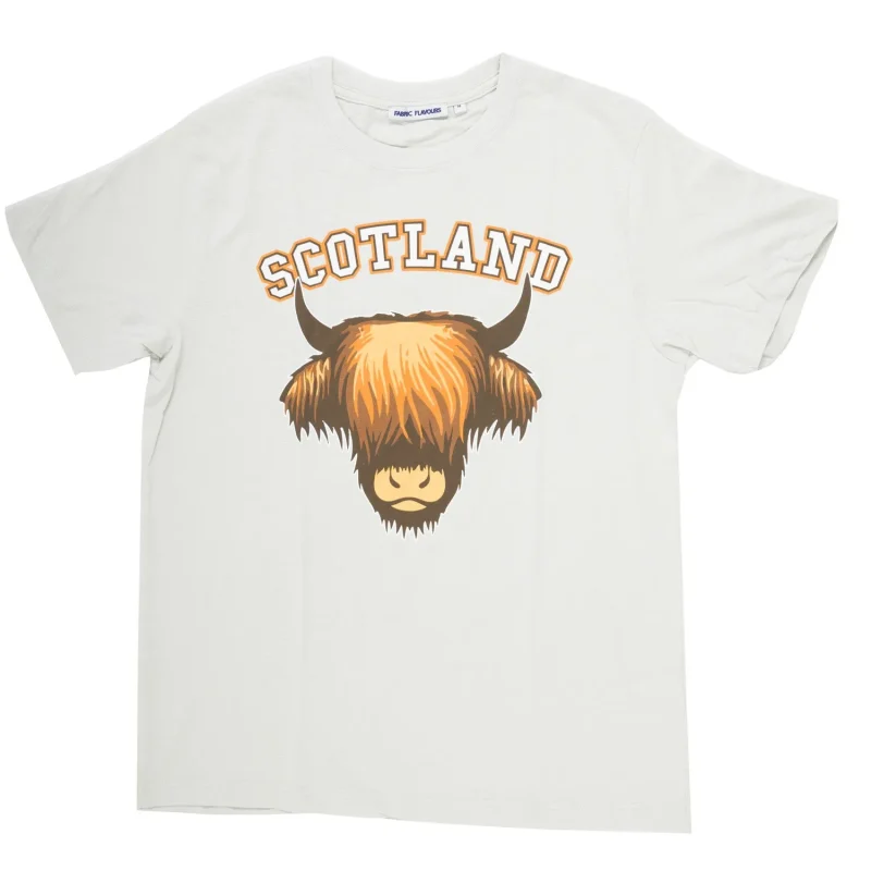 highland cow scotland graphic t shirt for adults