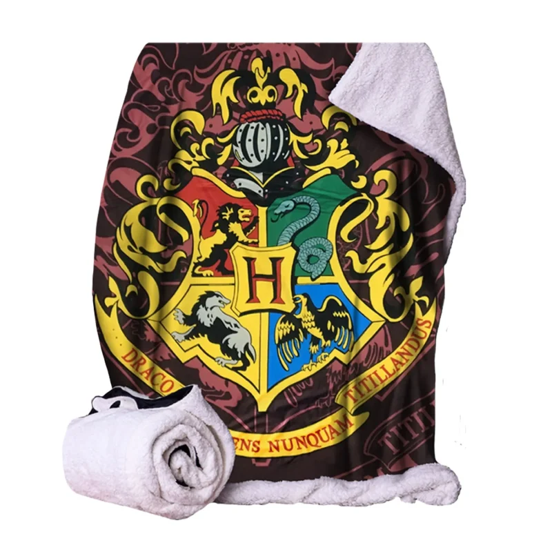 hogwarts crest hp throw blanket