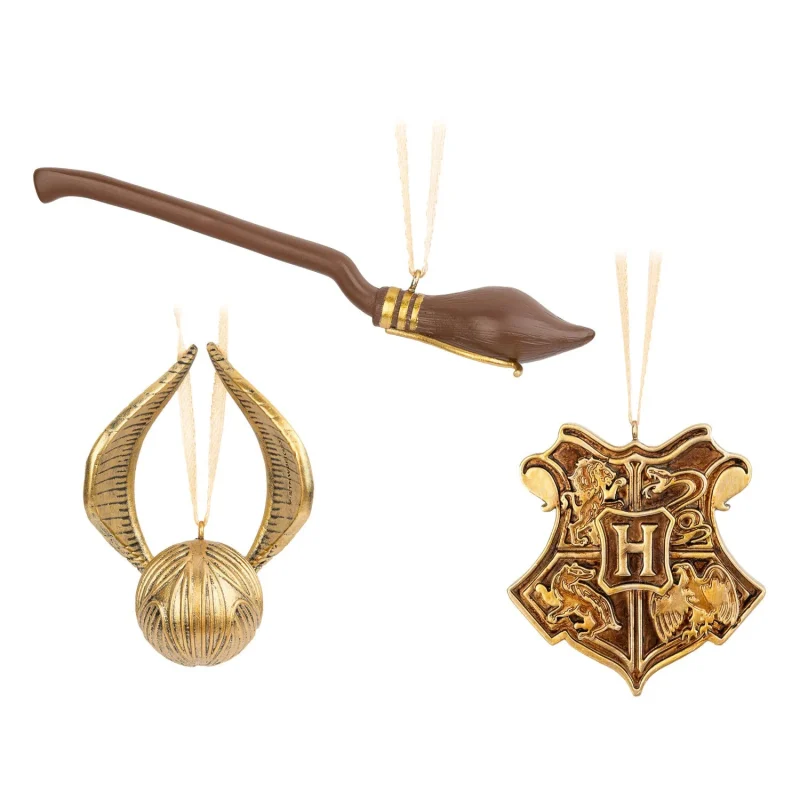 hogwarts crest snitch nimbus 2k xmas ornament