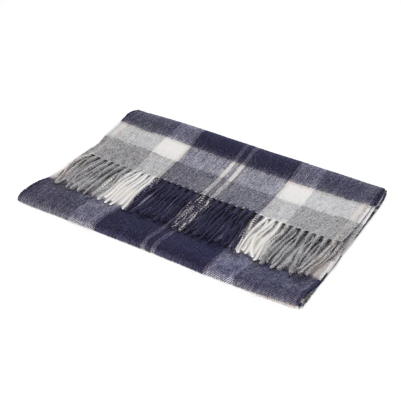 hos 100 lambswool wide scarf bannockbane silver