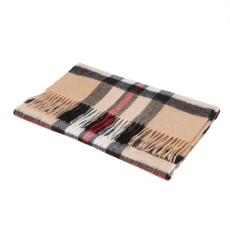 hos 100 lambswool wide thomson camel scarf