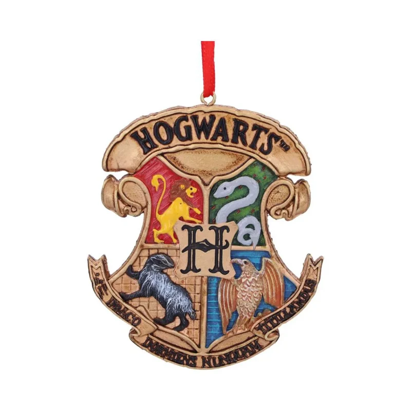 hp hogwarts crest 8cm hanging ornament