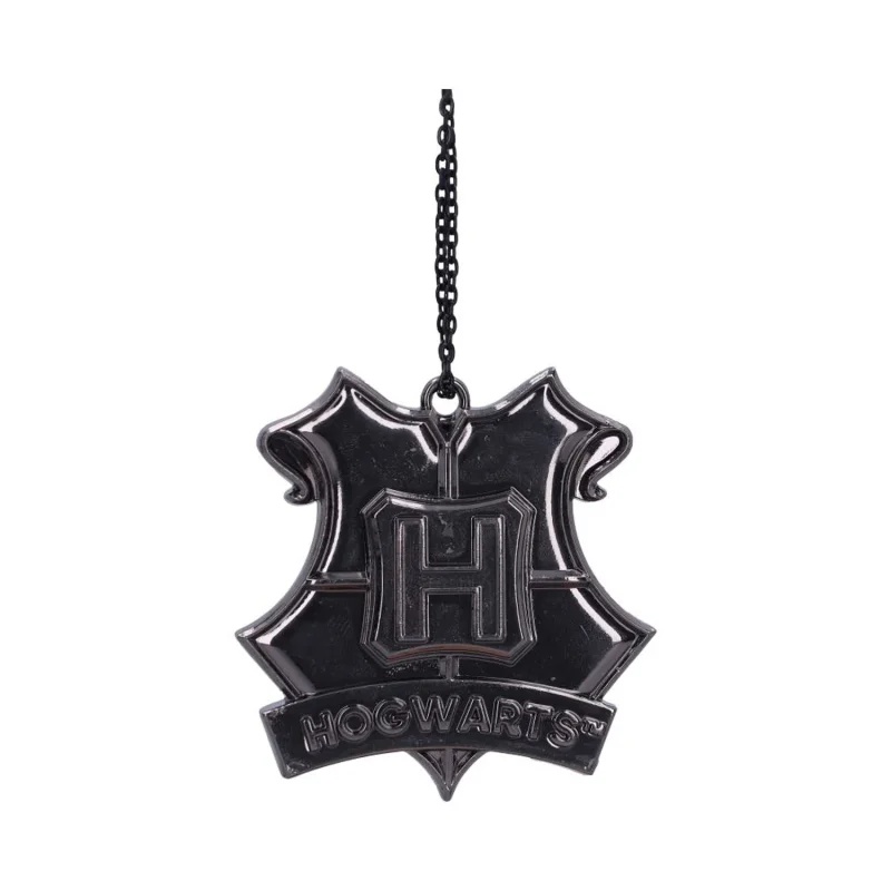 hp hogwarts crest silver ornament 6cm