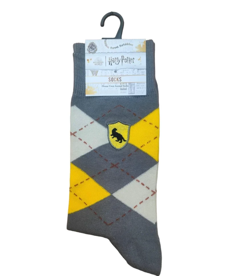 hp hufflepuff argyle knit crew socks